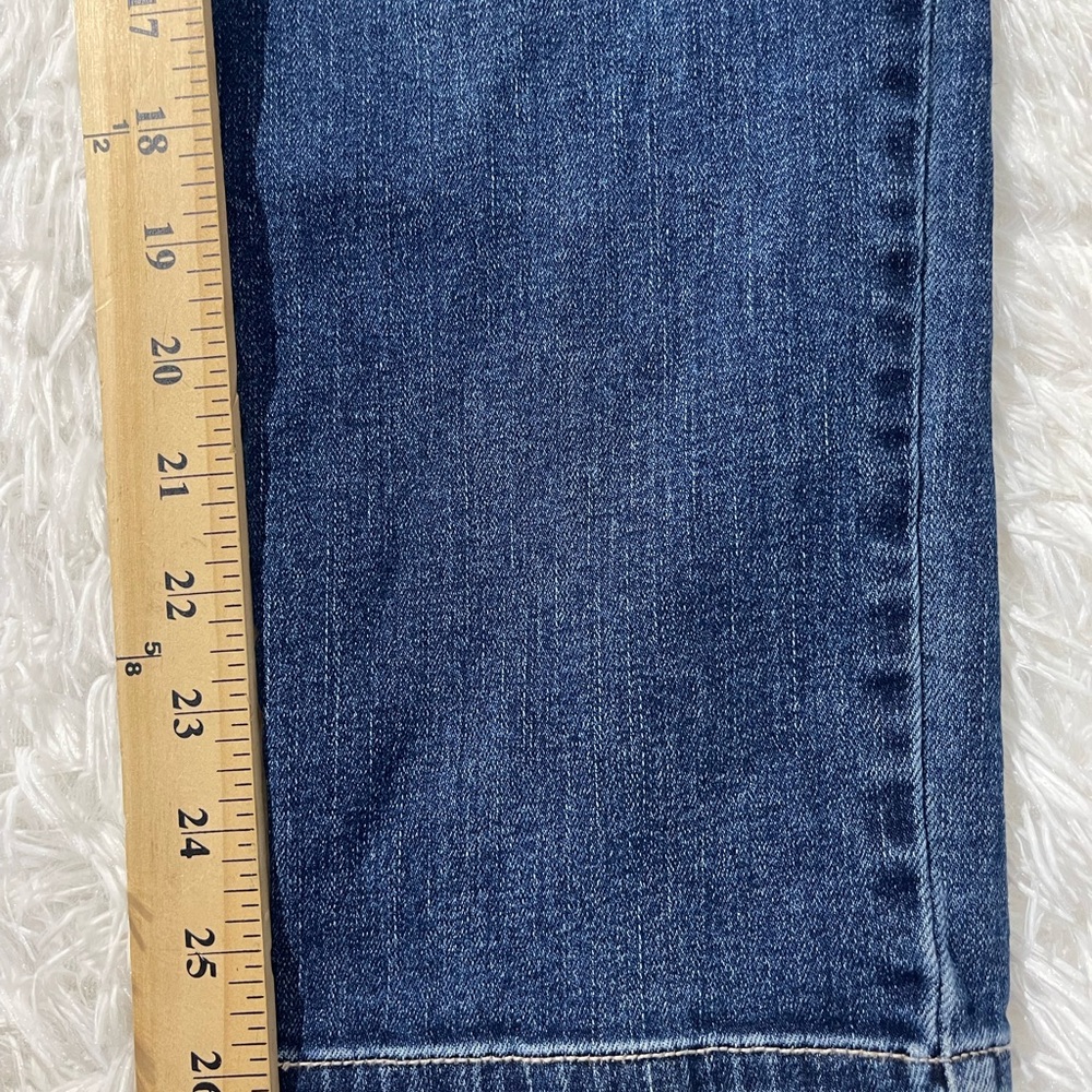 Chico’s Embroidered Jeans Womens 8 Floral Patchwork Ankle Stretch Blue - Picture 9 of 10
